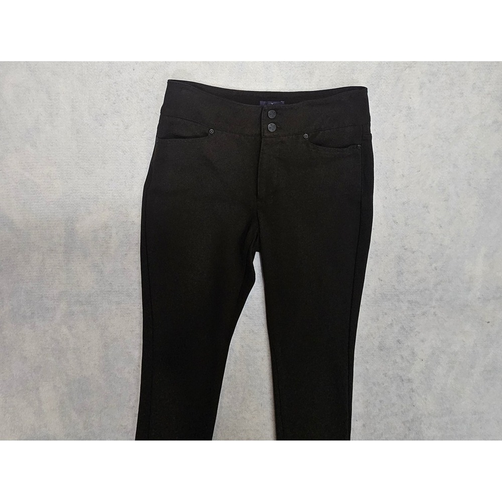 NYDJ Jeans Dress Pants Trousers 4 X 29 4P Stretch Slim Straight Leg Brown Ponte - Picture 2 of 4